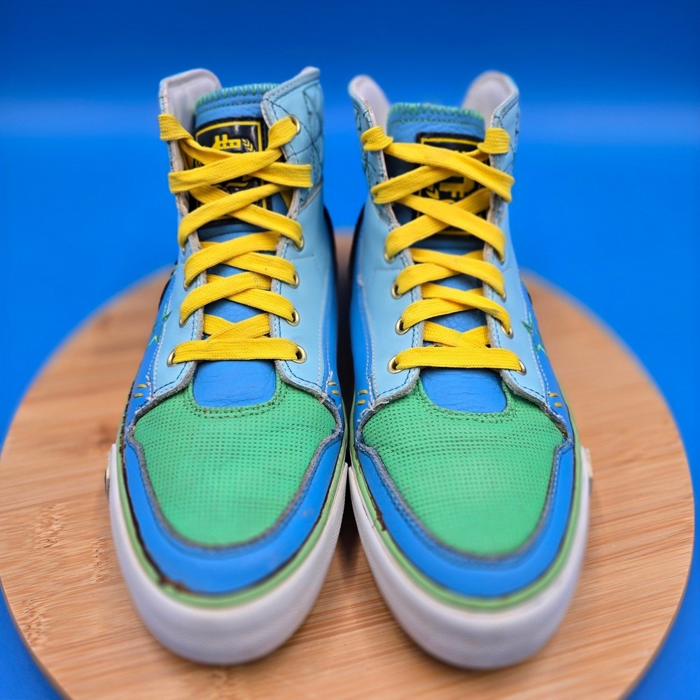 Rare Shmack Crowbar High Top Blue Lime Y2K Streetwear Shoes‎ Men's 8.5 - Picture 3 of 9